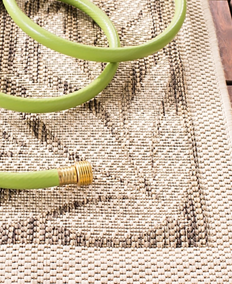 Safavieh Courtyard CY1551 Natural and Brown 5'3" x 7'7" Outdoor Area Rug