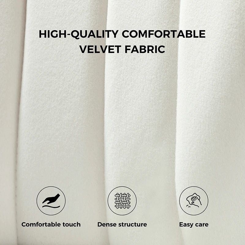 Aruna Velvet Side Chair with Metal Legs