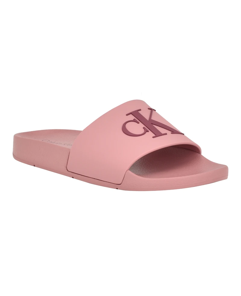 Calvin Klein Women's Arin Logo Beach Slide Sandals
