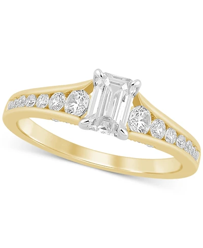 Diamond Emerald-Cut Engagement Ring (1 ct. t.w.) 14k Gold