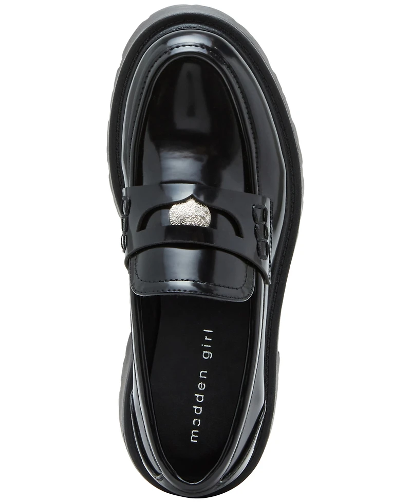 Madden Girl Calistaa Platform Lug Sole Penny Loafers