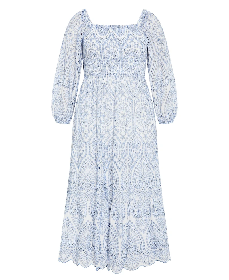 City Chic Women's Brodie 2 Tone Maxi Dress