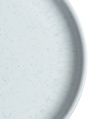 Denby White Speckle Stoneware Coupe Dinner Plates, Set of 4