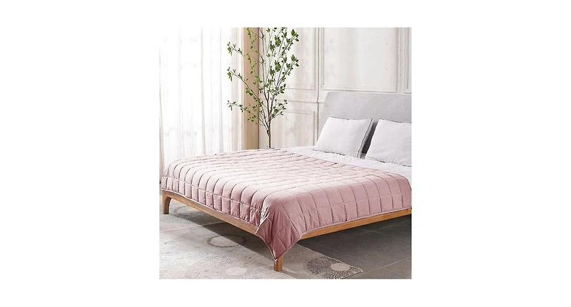 Slickblue 25 lbs Heavy Weighted Blanket 3 Pieces Set with Hot and Cold Duvet Covers