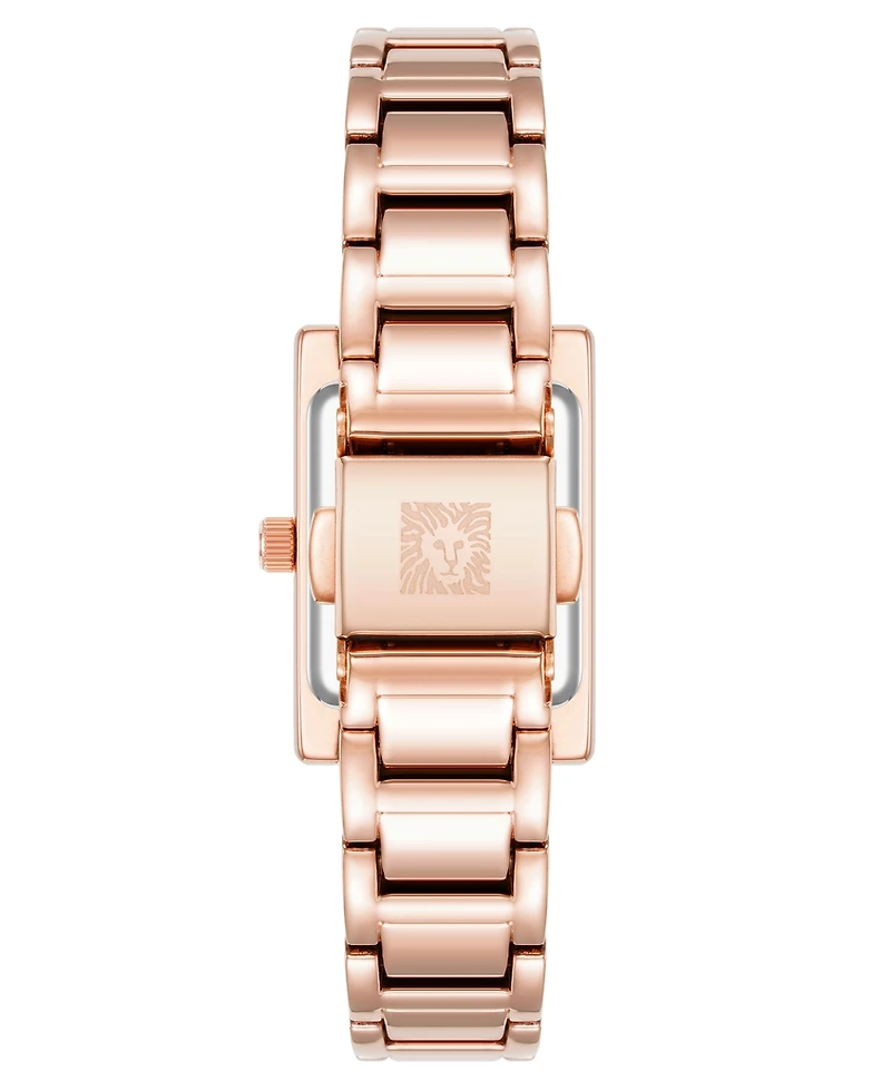 Anne Klein Women's Quartz Rose Gold-Tone Alloy Link Bracelet Watch, 20.5mm