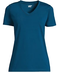 Lands' End Plus Relaxed Supima Cotton V-Neck T-Shirt