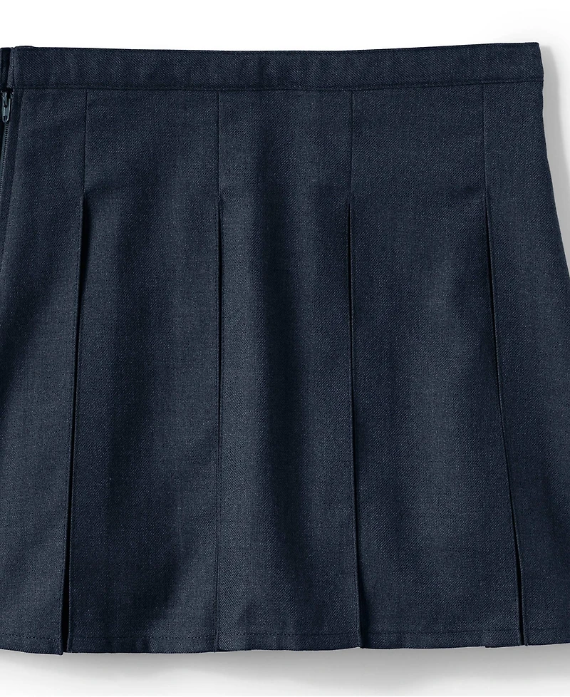 Lands' End Big Girls Box Pleat Skirt Top of Knee