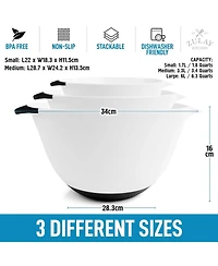 3-Pc Plastic Mixing Bowl Set