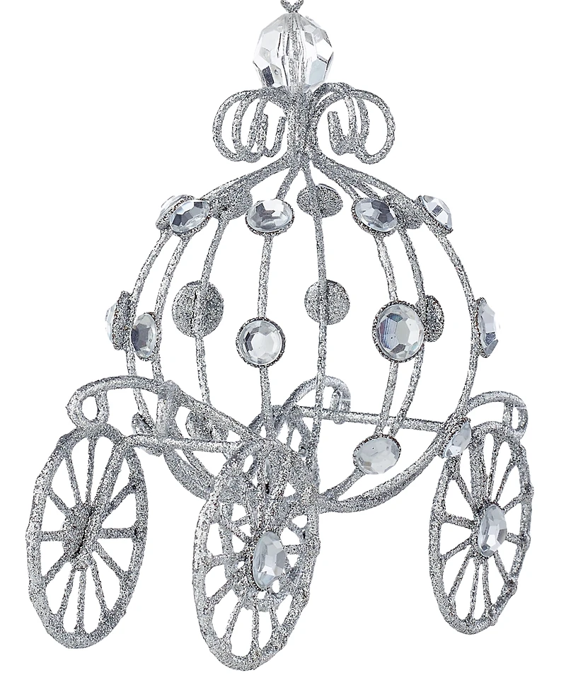 Holiday Lane Jeweled Classics Glittered Pumpkin Carriage Ornament, Exclusively at Macy's