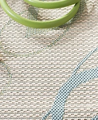 Safavieh Courtyard CY7420 Beige and Aqua 8' x 11' Sisal Weave Outdoor Area Rug