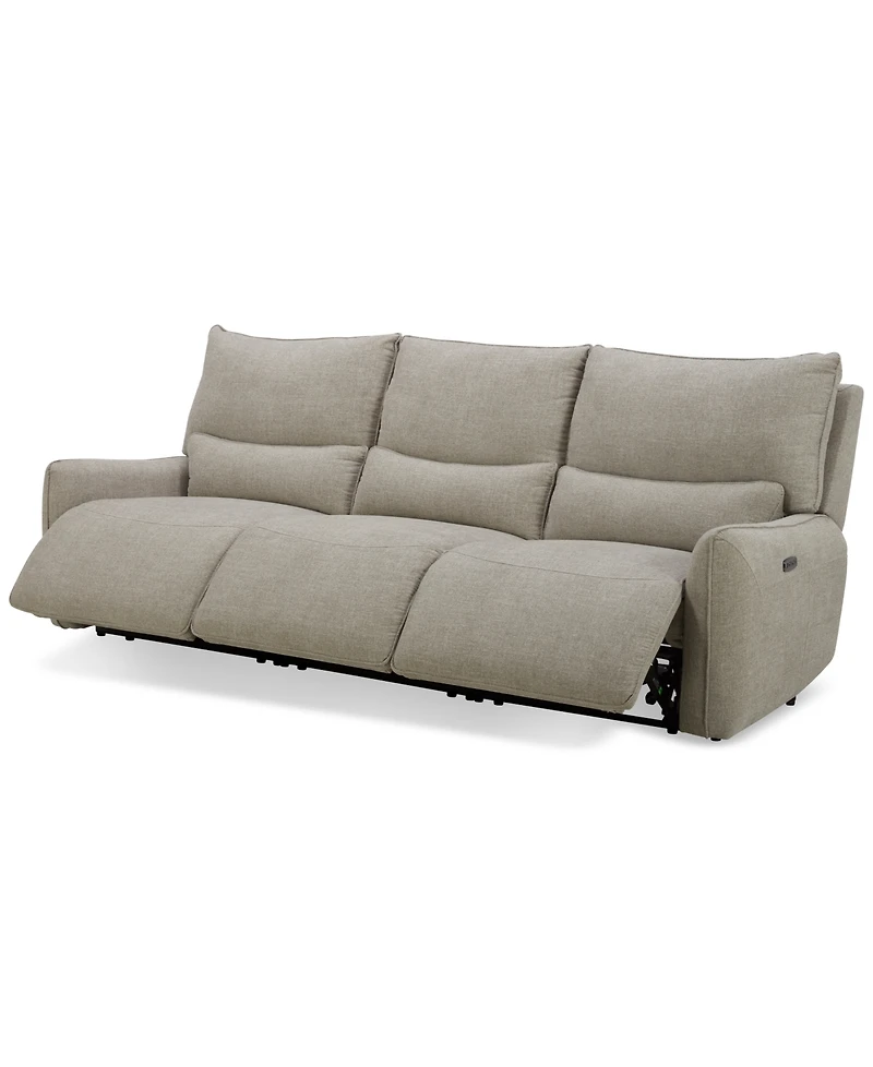 Olper 3-Pc. Fabric Zero Wall Sectional Power Motion Sofa, Created for Macy's
