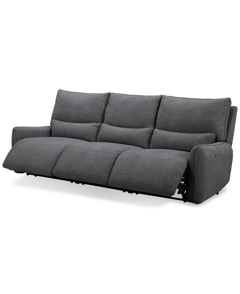 Olper 3-Pc. Fabric Zero Wall Sectional Power Motion Sofa, Created for Macy's