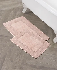 Laura Ashley Ruffle Cotton 2-Pc. Bath Rug Set