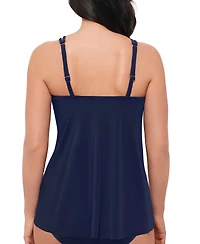Swim Solutions Women's Midnight Princess High-Low Tankini Top, Created for Macy's