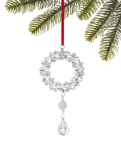 Holiday Lane Jeweled Elegance Sparkling Wreath Ornament, Exclusively at Macy's