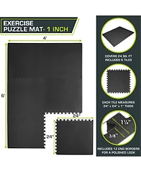 Exercise Puzzle Mat 1-in, 24 Sq Ft