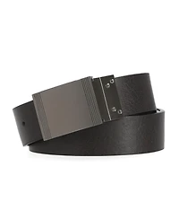 Steve Madden 35mm Cut Edge Plaque Buckle Belt