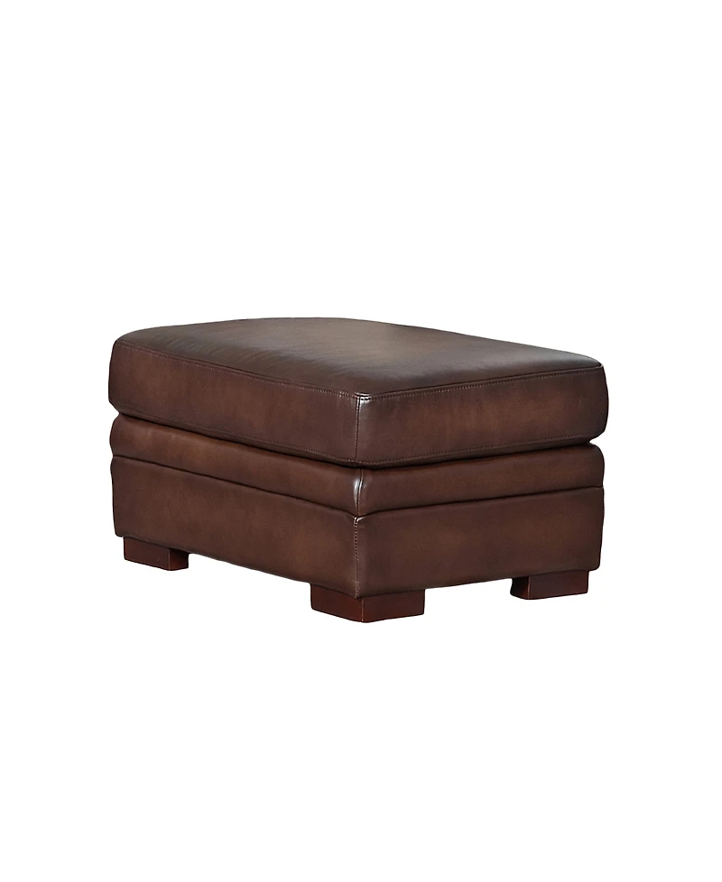 Brookfield 30" Top Grain Leather Ottoman