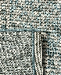 Safavieh Courtyard CY8751 Light Gray and Aqua 8' x 11' Sisal Weave Outdoor Area Rug