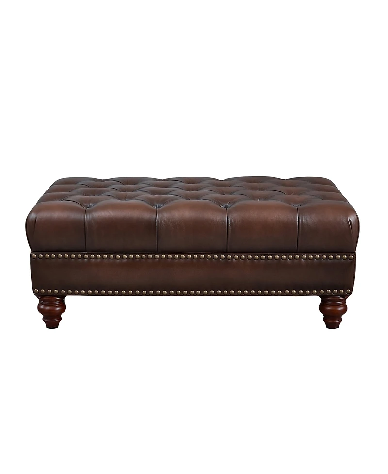 Alton Bay 44" Top Grain Leather Ottoman