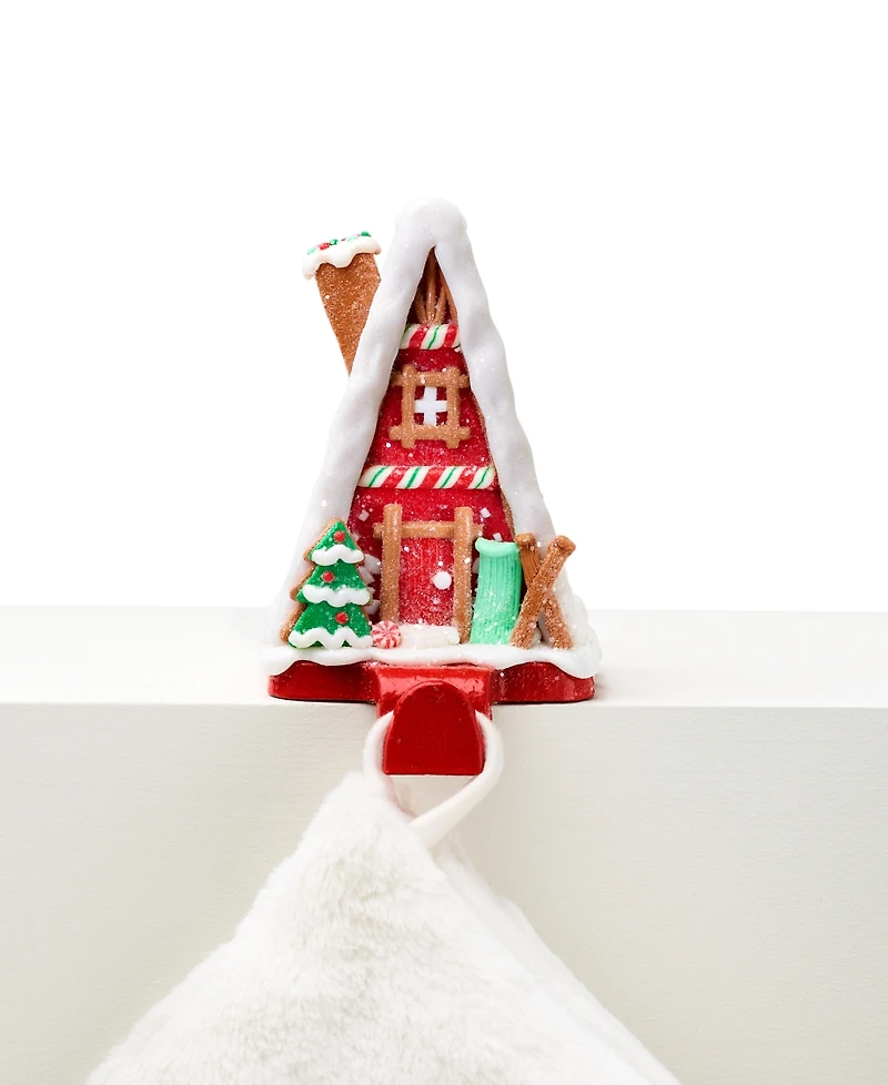 Holiday Lane Christmas Cheer White & Red Ski Home Stocking Holder, Exclusively at Macy's