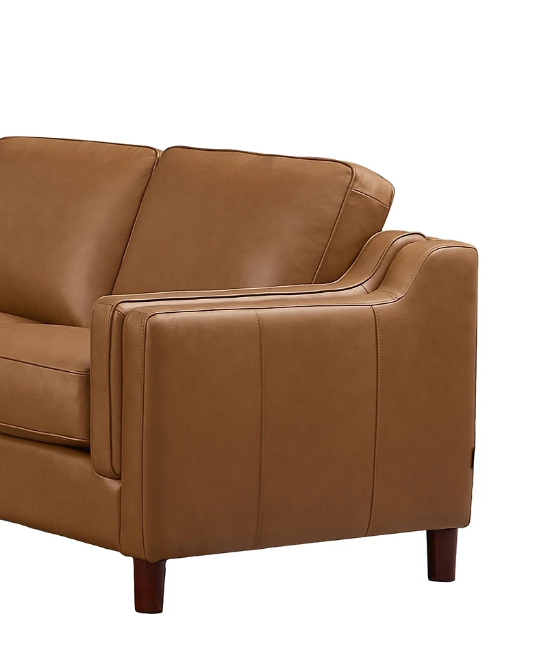 Bella 60" Top Grain Leather Loveseat