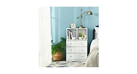 Slickblue 3 Drawer Dresser with Cubbies Storage Chest for Bedroom Living Room