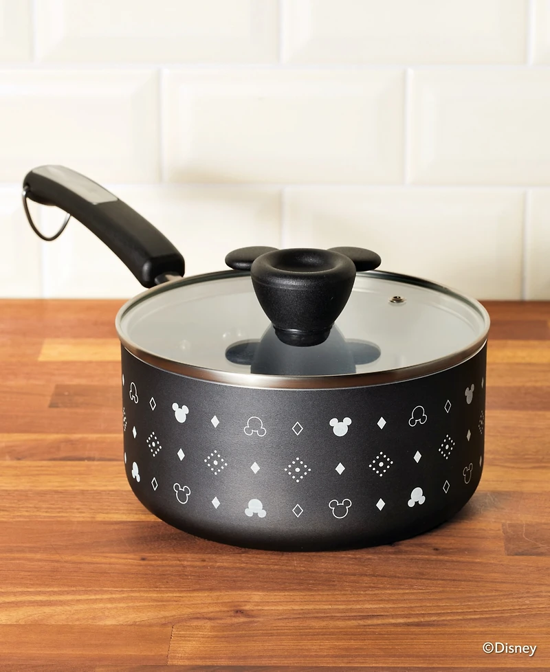 Farberware Disney Monochrome 2 Quart Ceramic Nonstick Saucepan with Lid