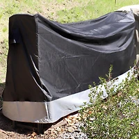 Outdoor Firewood Log Rack Cover - Gray and Black - 600D Polyester with Pvc Backing - 6-Foot