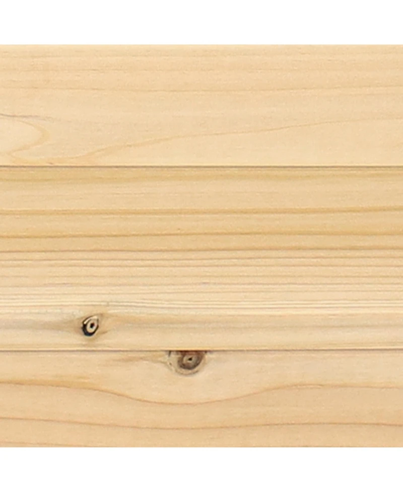 48.5-Inch Wood Raised Garden Bed - Outdoor Rectangular Elevated Planter Box with 2 Drainage Holes