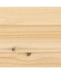 48.5-Inch Wood Raised Garden Bed - Outdoor Rectangular Elevated Planter Box with 2 Drainage Holes