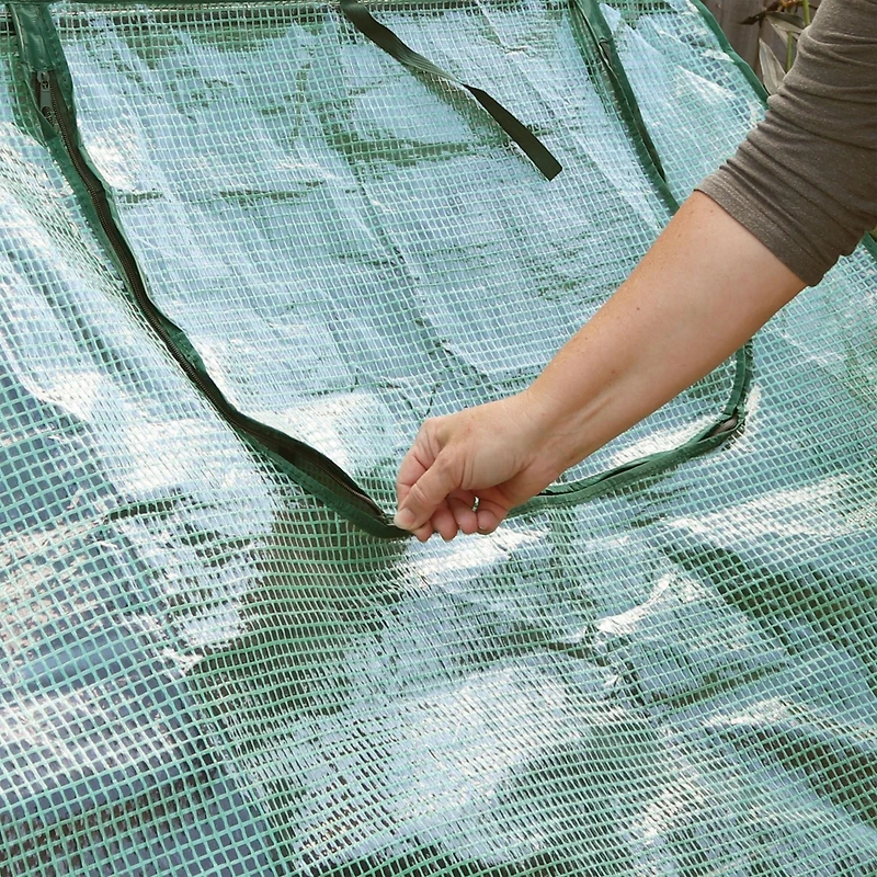 Outdoor Portable Mini Cloche Greenhouse with Zipper Doors