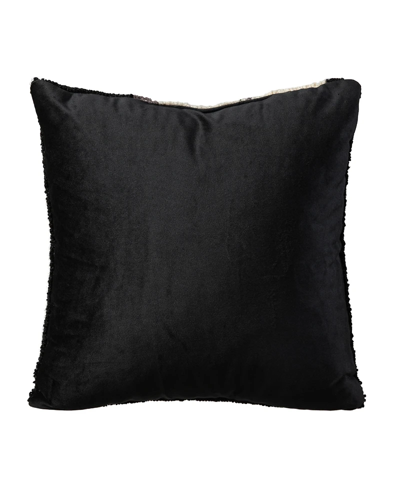 Glitzhome 14"H Hooked Halloween Ghost "Boo" Pillow