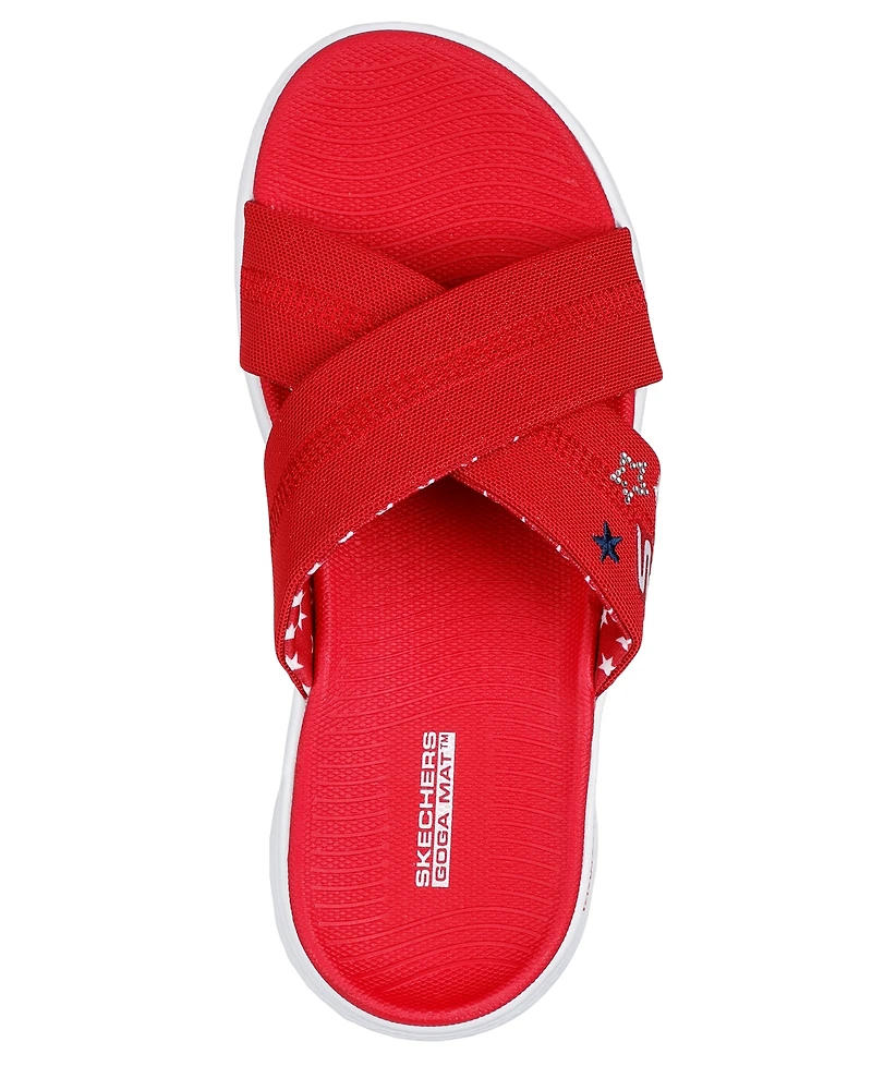 Skechers Women's Go Walk Flex Sandal - Patriotic Casual Sandals from Finish Line