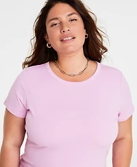 On 34th Women's Plus size Ribbed T-Shirt, Created for Macy's