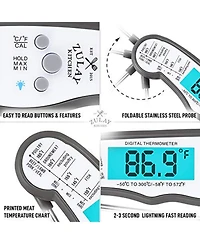 Instant Read Food Thermometer - Waterproof Digital Meat