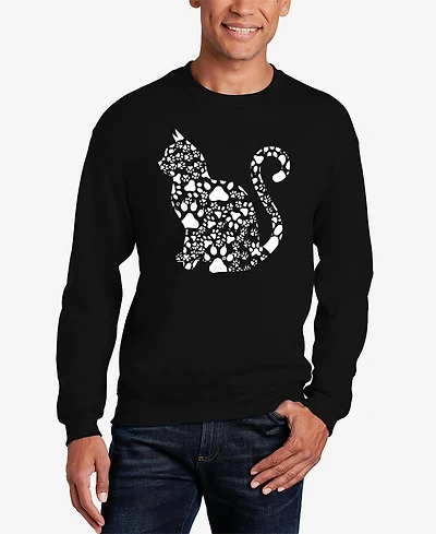 La Pop Art Cat Claws - Men's Word Crewneck Sweatshirt