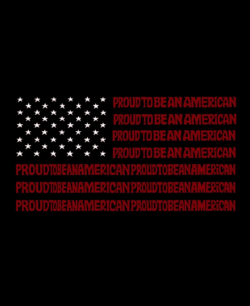 La Pop Art Proud To Be An American - Men's Word Crewneck Sweatshirt