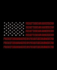 La Pop Art Proud To Be An American - Men's Word Crewneck Sweatshirt