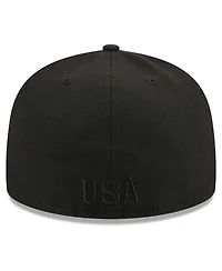 New Era Men's Black Usmnt Text 59fifty Fitted Hat