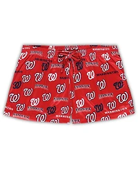 Concepts Sport Women's White/Red Washington Nationals Plus Size Tank Top Shorts Sleep Set