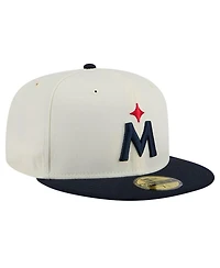 New Era Men's White Minnesota Twins Evergreen Chrome 59Fifty Fitted Hat