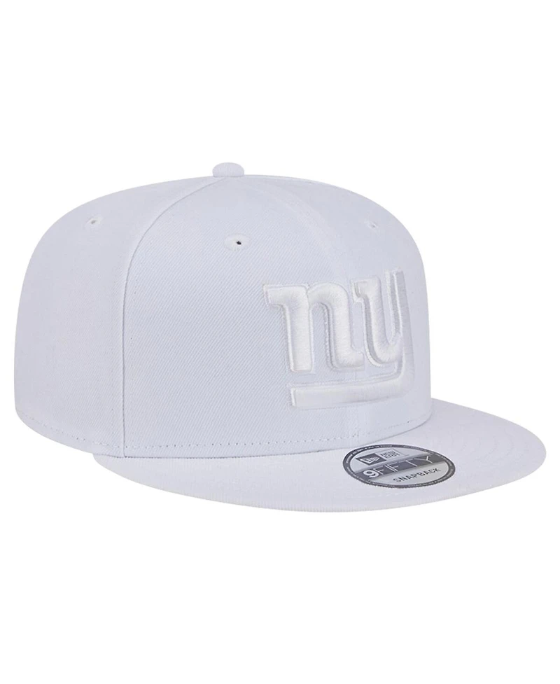 New Era Men's New York Giants Main White on White 9Fifty Snapback Hat