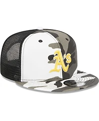 New Era Men's Camo Oakland Athletics Urban Camo Trucker 9Fifty Snapback Hat