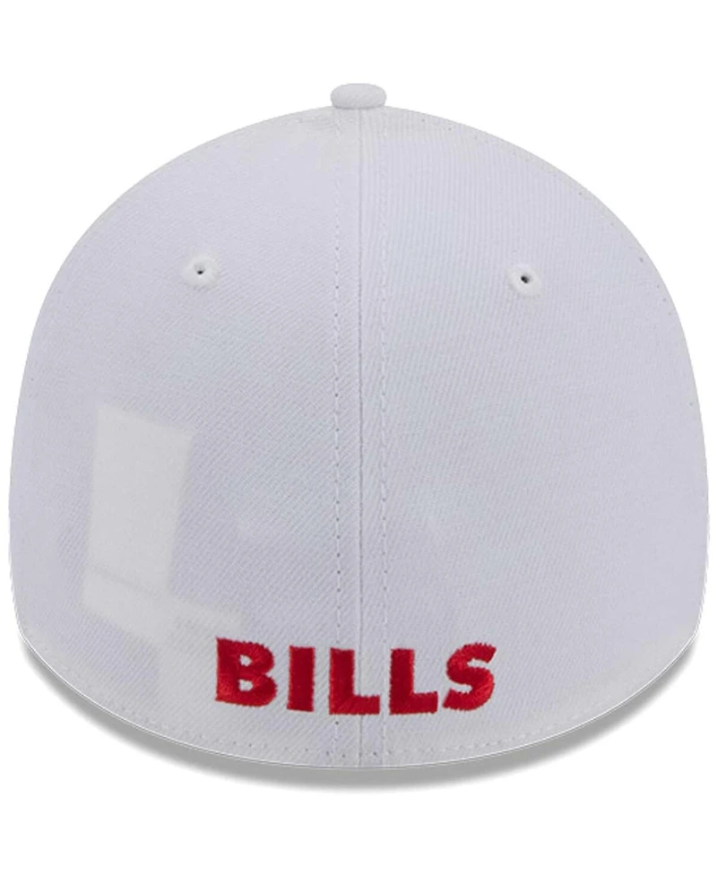 New Era Men's White Buffalo Bills Throwback 39Thirty Flex Hat