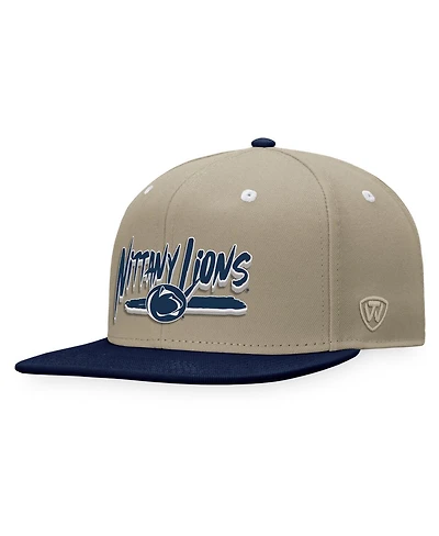 Top of the world Men's Khaki/Navy Penn State Nittany Lions Land Snapback Hat