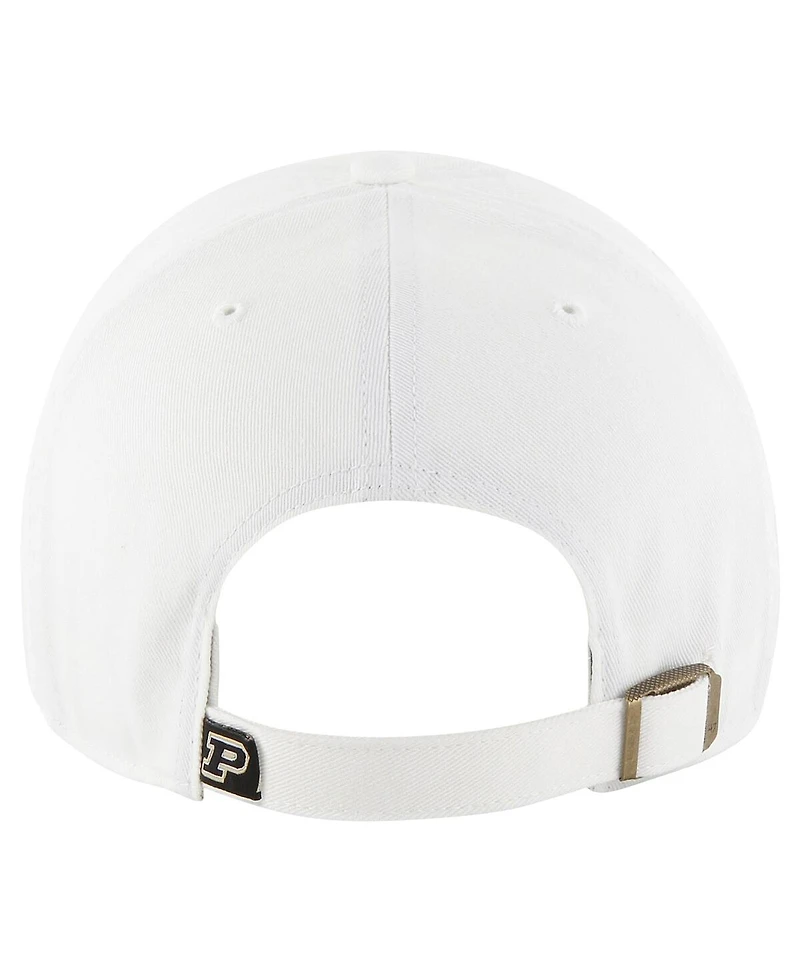 47 Brand Men's White Purdue Boilermakers Clean Up Adjustable Hat
