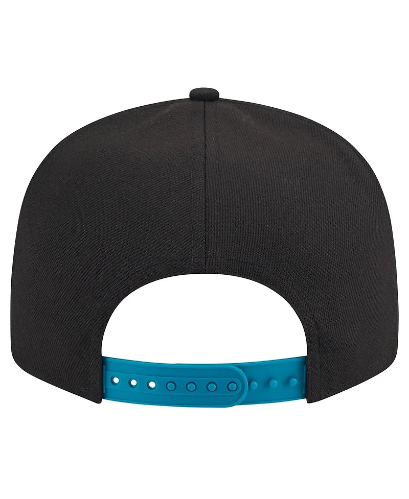 New Era Men's White/Teal Jacksonville Jaguars Throwback Space 9fifty Snapback Hat