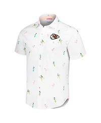 Tommy Bahama Men's White Kansas City Chiefs Nova Wave Flocktail Button-Up Shirt