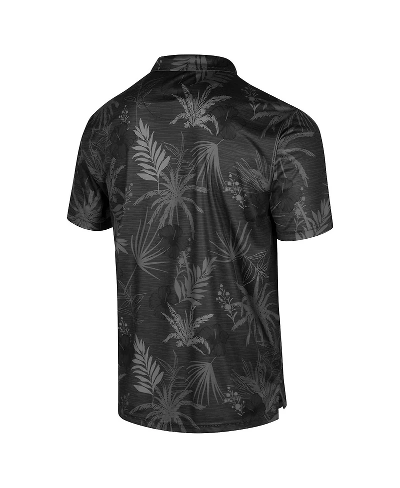 Colosseum Men's Black Iowa Hawkeyes Big Tall Palms Polo